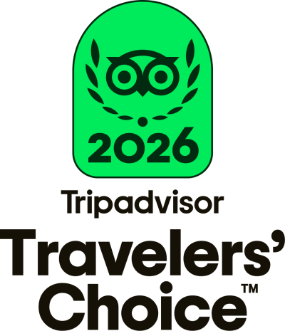 Tripadvisor 2026 Travelers' Choice logo with owl symbol.