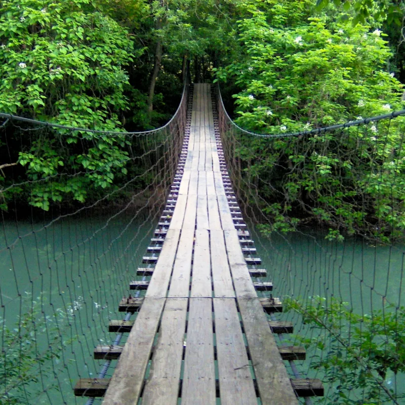 Wolf River Swing Bridge near Chattanooga, TN